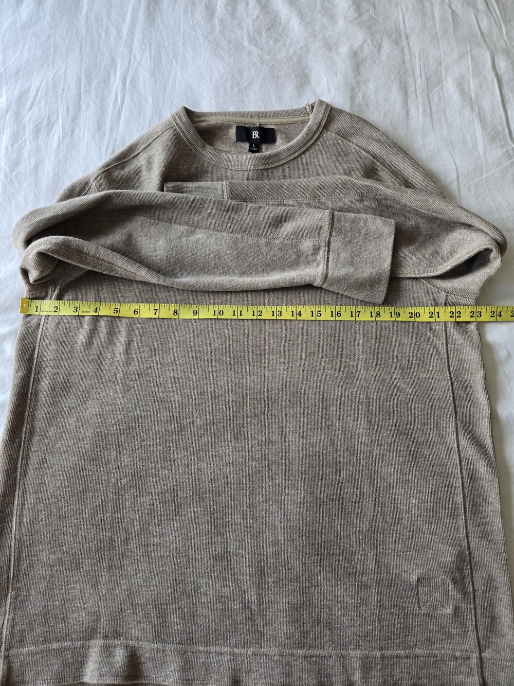 Banana Republic Men's Crewneck Sweater - Taupe Heather, Size L, NWT - Picture 9 of 14